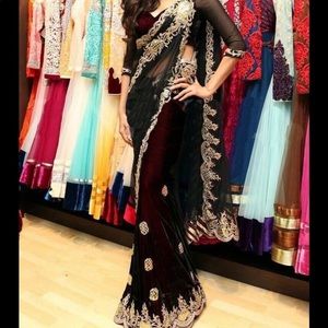 New Gorgeous Embroidered Net Ready to wear Saree